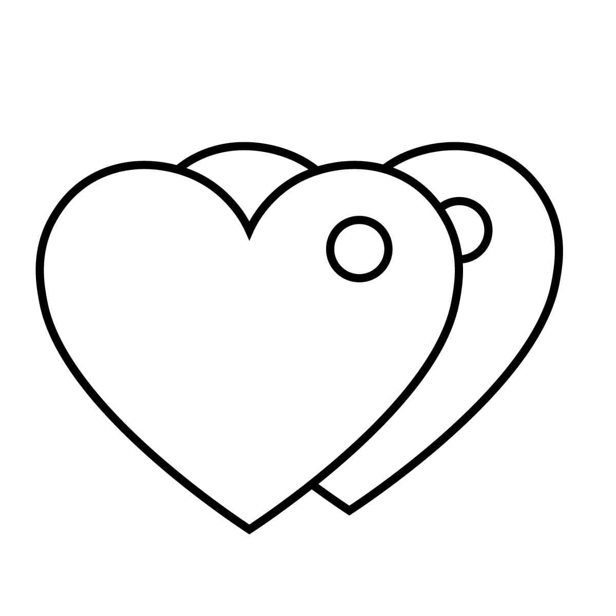 Dibujo de corazón para colorear e imprimir - Dibujos y colores