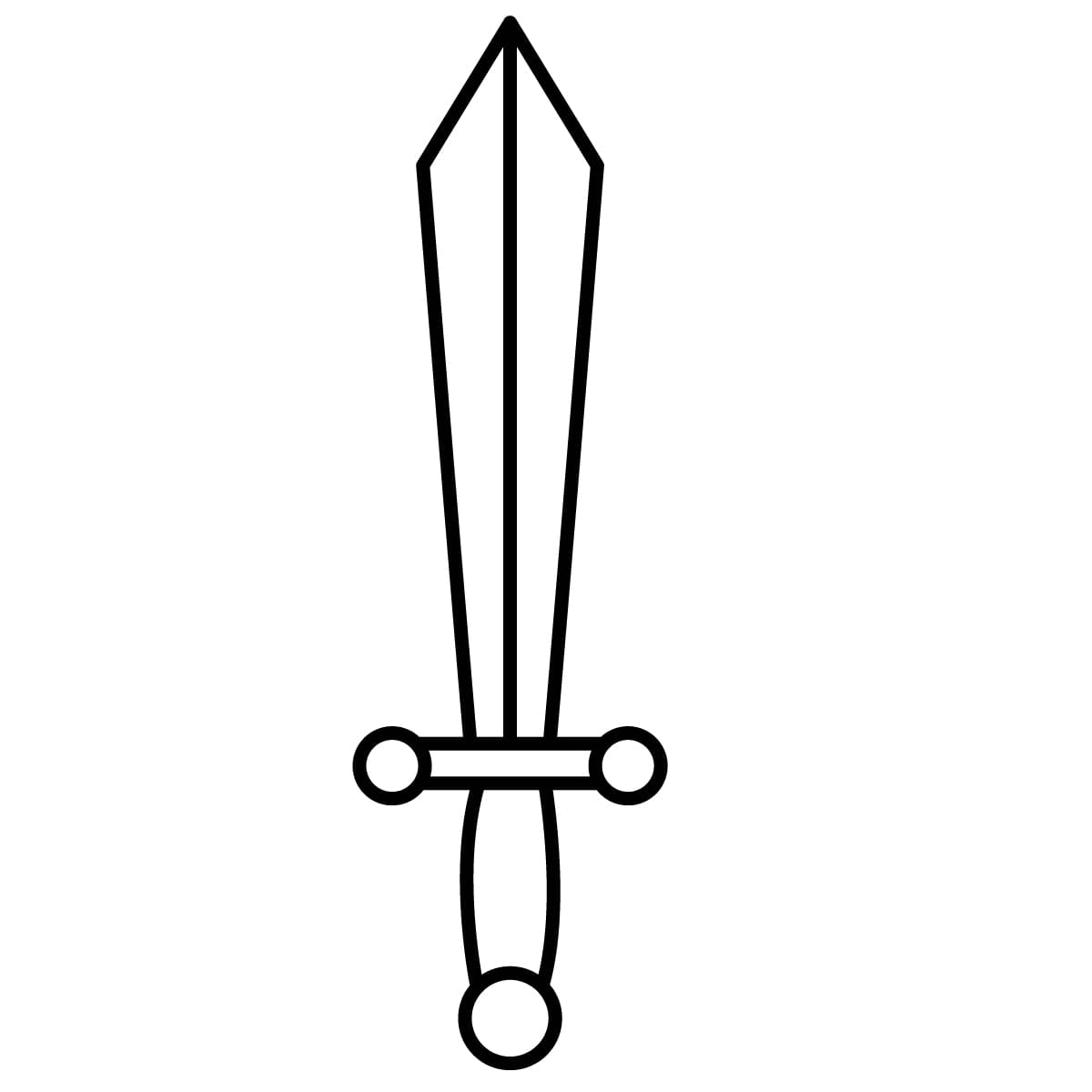 Imagen de espada para colorear