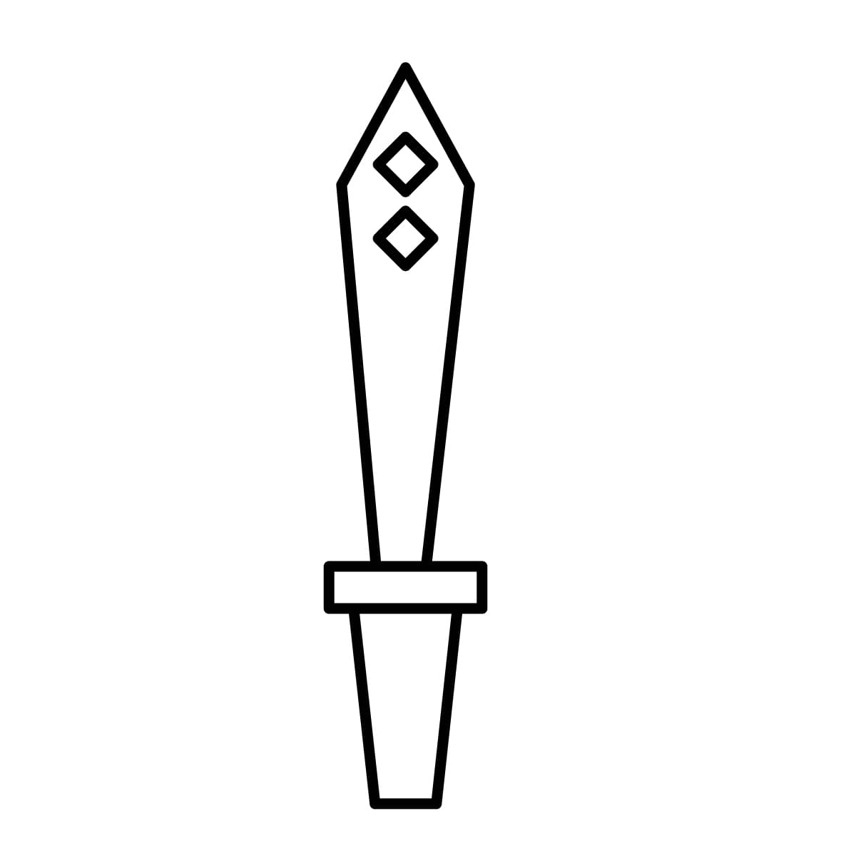 Imagen de espada para colorear