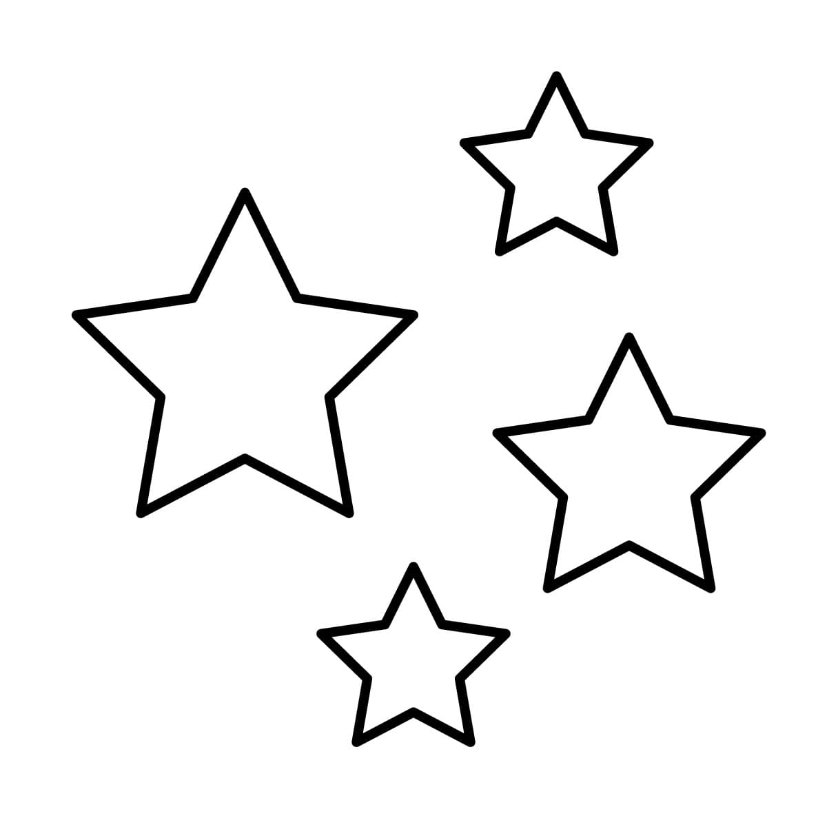 Dibujo de estrella para colorear e imprimir - Dibujos y colores