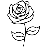 Logo de los dibujos de flor para colorear