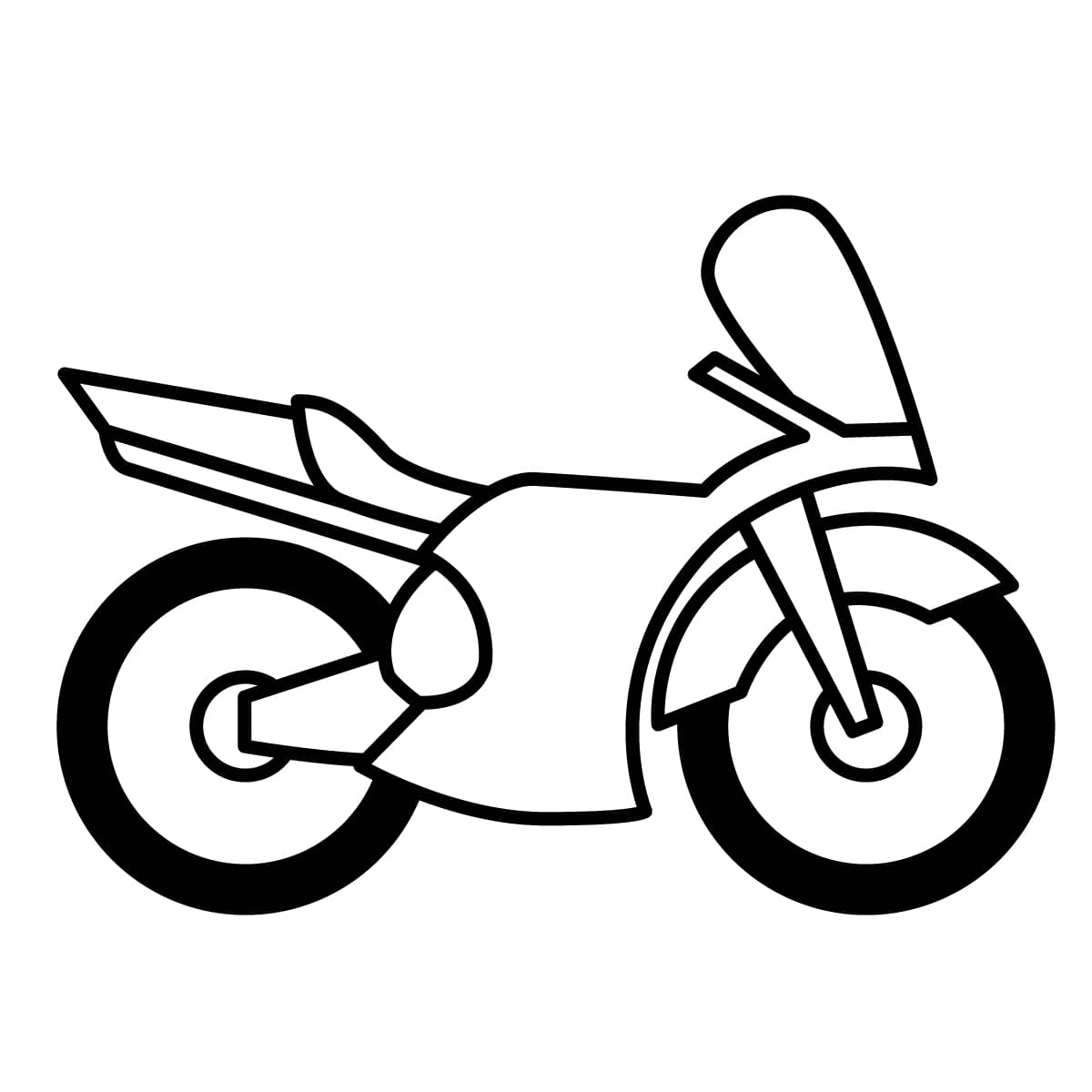 Imagen de moto para colorear