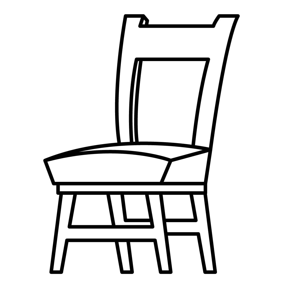 Imagen de silla para colorear