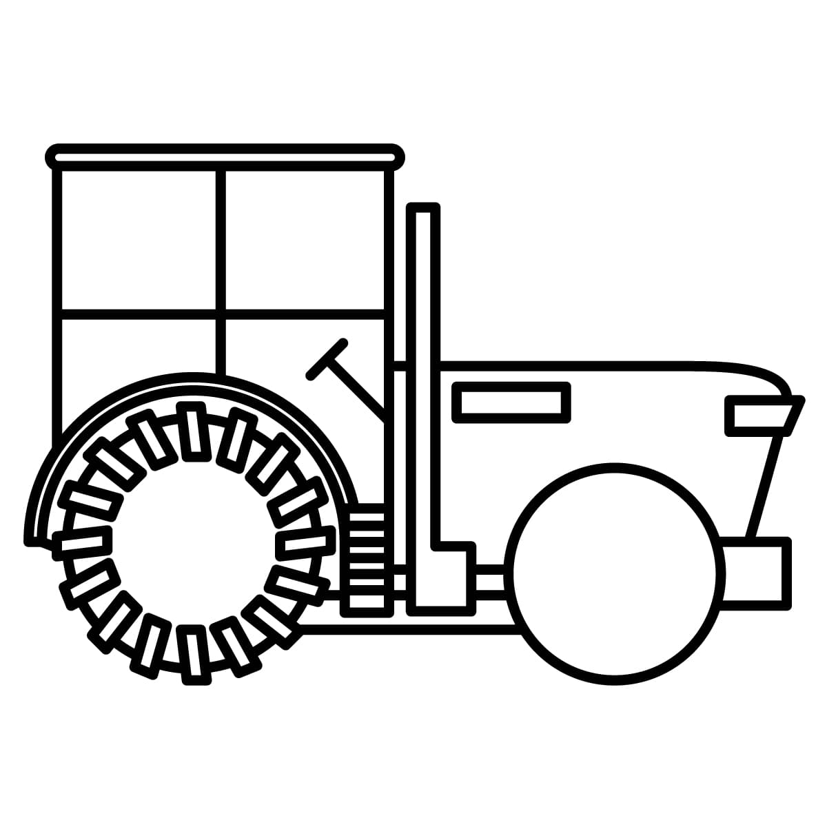 Imagen de tractor para colorear