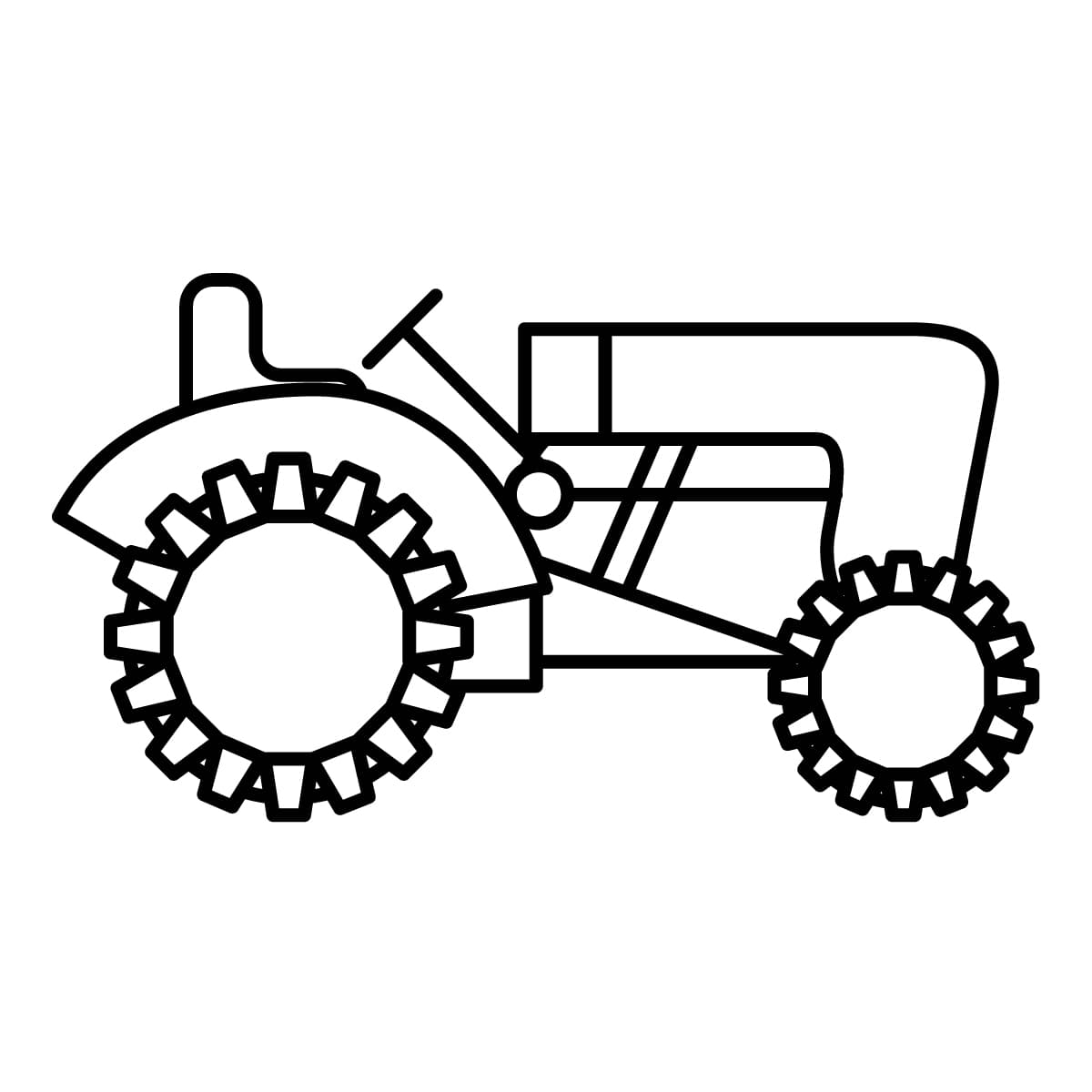 Imagen de tractor para colorear