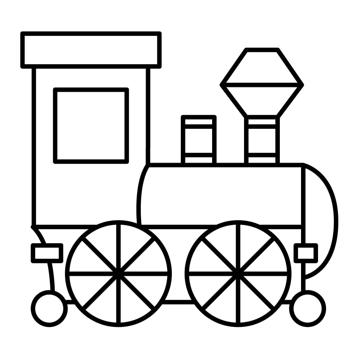 Imagen de tren para colorear