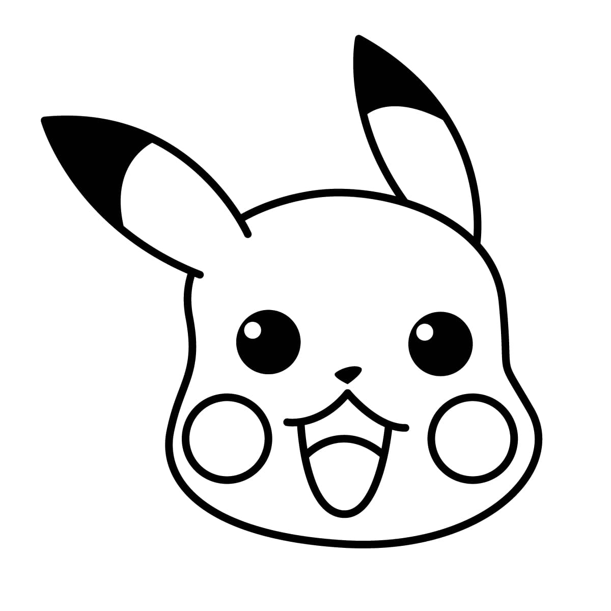 Dibujo de pikachu para colorear e imprimir - Dibujos y colores