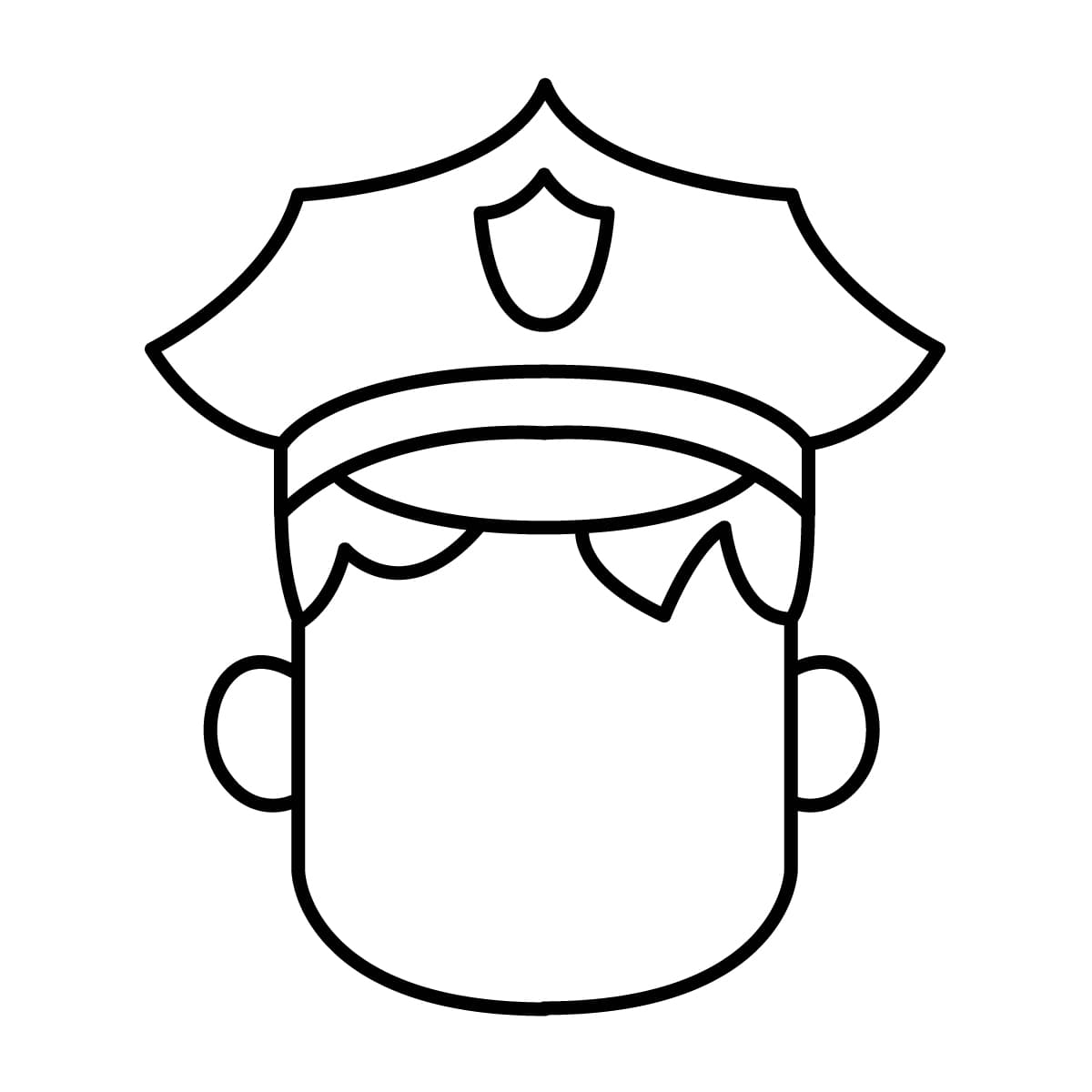 Imagen de policia para colorear