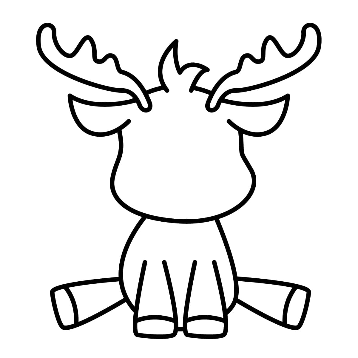 Imagen de reno para colorear