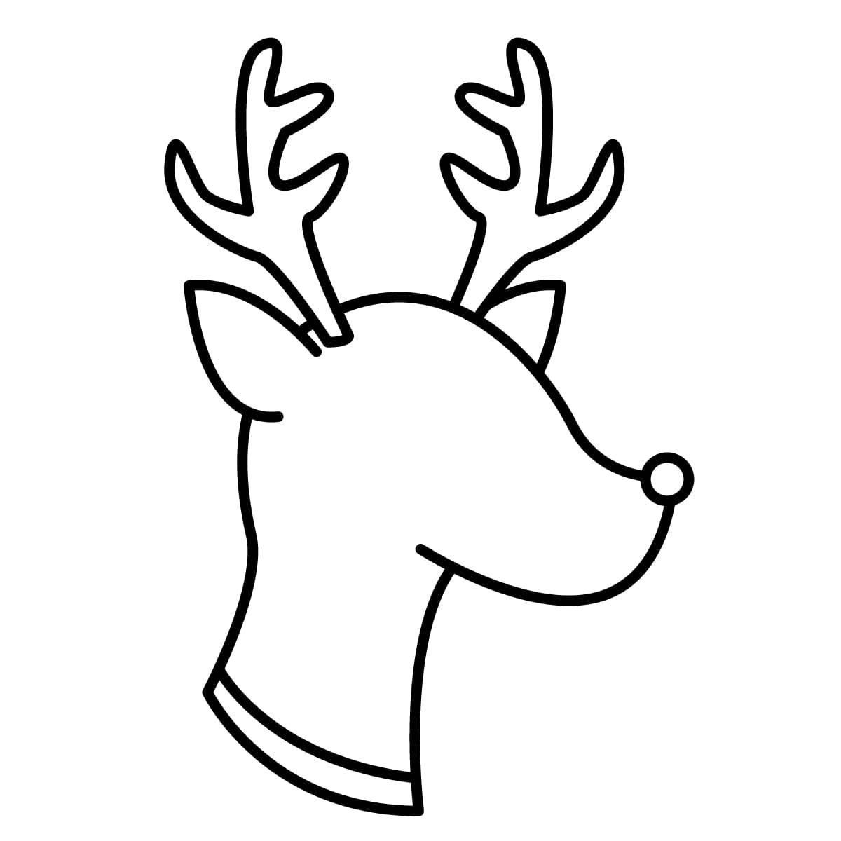 Imagen de reno para colorear