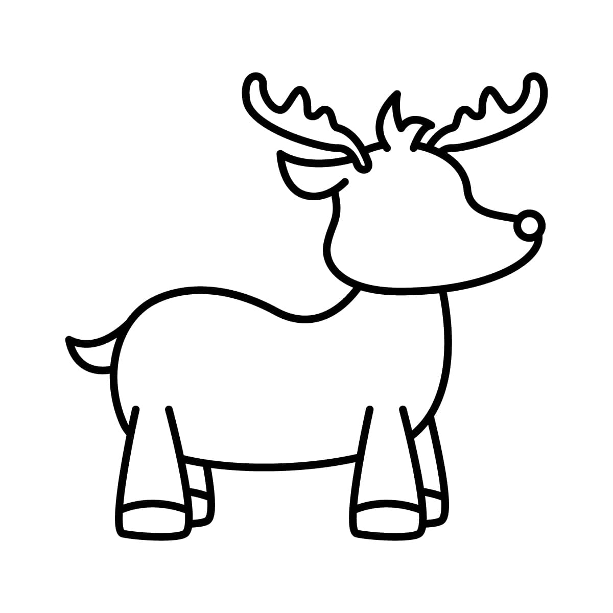 Imagen de reno para colorear