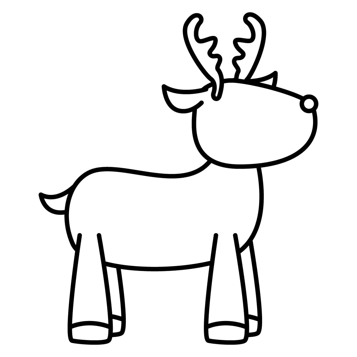 Imagen de reno para colorear