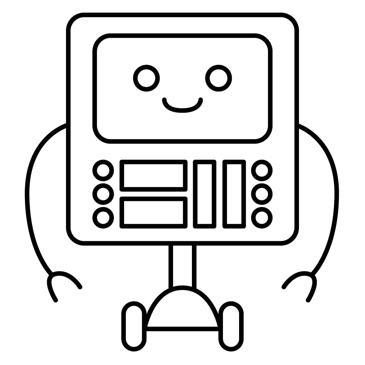 Librería Validación delincuencia Dibujo de robot para colorear e imprimir - Dibujos y colores