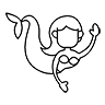 Logo de los dibujos de sirena para colorear